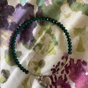 Alex and Ani green beaded bracelet